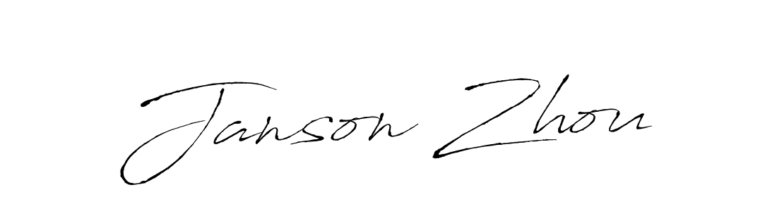 How to make Janson Zhou signature? Antro_Vectra is a professional autograph style. Create handwritten signature for Janson Zhou name. Janson Zhou signature style 6 images and pictures png