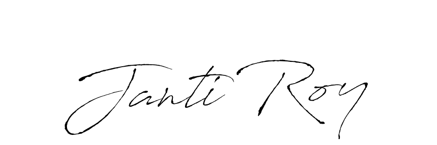 Make a beautiful signature design for name Janti Roy. With this signature (Antro_Vectra) style, you can create a handwritten signature for free. Janti Roy signature style 6 images and pictures png