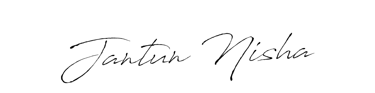 Similarly Antro_Vectra is the best handwritten signature design. Signature creator online .You can use it as an online autograph creator for name Jantun Nisha. Jantun Nisha signature style 6 images and pictures png
