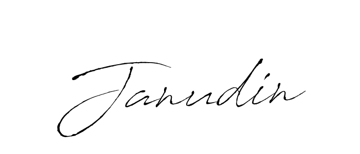 Make a beautiful signature design for name Janudin. With this signature (Antro_Vectra) style, you can create a handwritten signature for free. Janudin signature style 6 images and pictures png