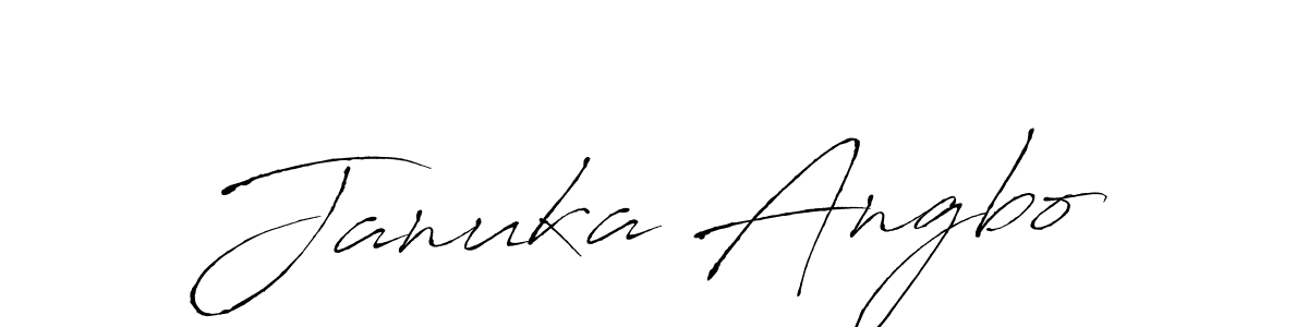 Also You can easily find your signature by using the search form. We will create Januka Angbo name handwritten signature images for you free of cost using Antro_Vectra sign style. Januka Angbo signature style 6 images and pictures png