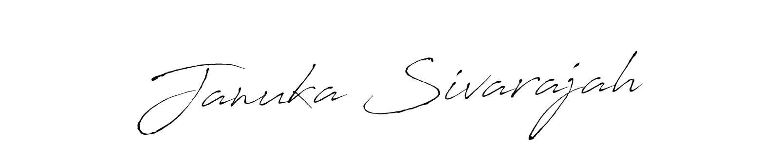 Create a beautiful signature design for name Januka Sivarajah. With this signature (Antro_Vectra) fonts, you can make a handwritten signature for free. Januka Sivarajah signature style 6 images and pictures png
