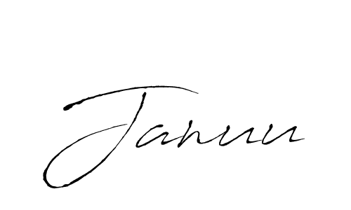 Januu stylish signature style. Best Handwritten Sign (Antro_Vectra) for my name. Handwritten Signature Collection Ideas for my name Januu. Januu signature style 6 images and pictures png