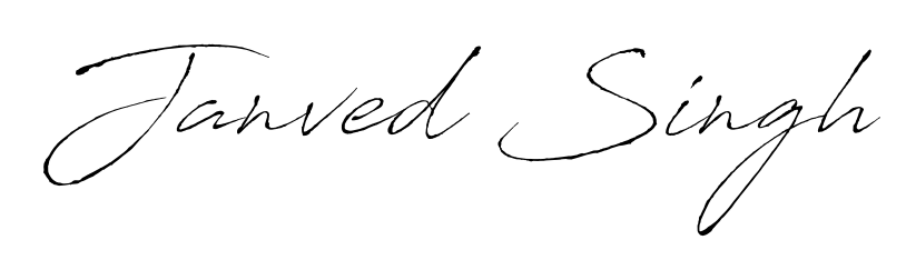 Designed for modern professionals: Janved Singh name signature crafted with Antro_Vectra script. Ready for digital PDF workflows. Janved Singh signature style 6 images and pictures png