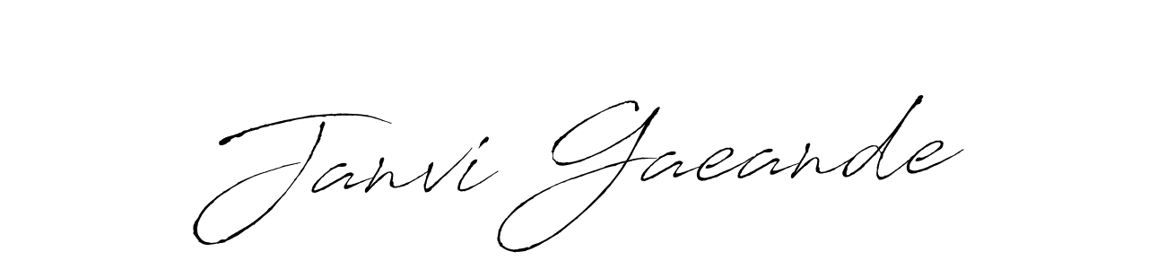 Janvi Gaeande stylish signature style. Best Handwritten Sign (Antro_Vectra) for my name. Handwritten Signature Collection Ideas for my name Janvi Gaeande. Janvi Gaeande signature style 6 images and pictures png
