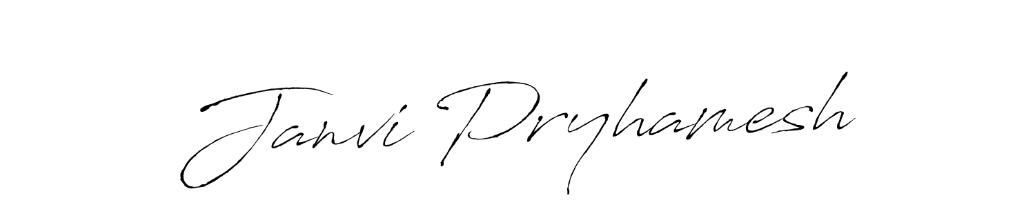if you are searching for the best signature style for your name Janvi Pryhamesh. so please give up your signature search. here we have designed multiple signature styles  using Antro_Vectra. Janvi Pryhamesh signature style 6 images and pictures png