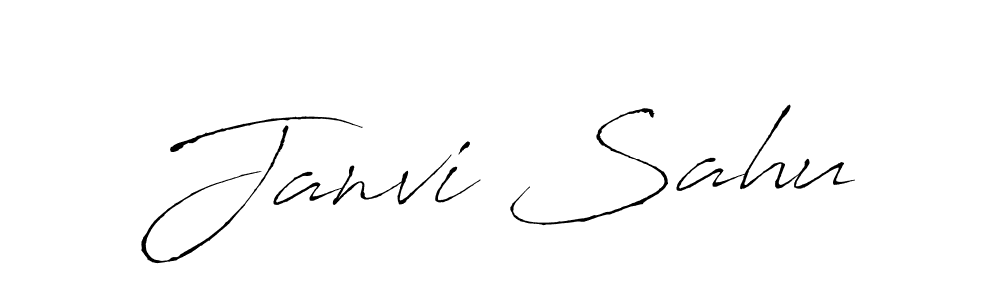How to make Janvi Sahu name signature. Use Antro_Vectra style for creating short signs online. This is the latest handwritten sign. Janvi Sahu signature style 6 images and pictures png