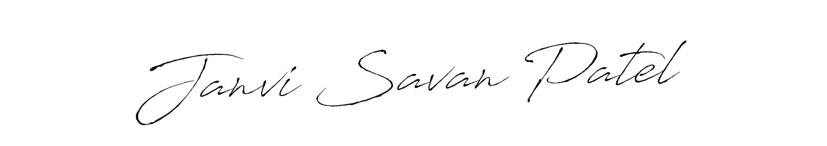 How to make Janvi Savan Patel signature? Antro_Vectra is a professional autograph style. Create handwritten signature for Janvi Savan Patel name. Janvi Savan Patel signature style 6 images and pictures png