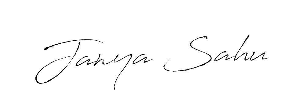 Janya Sahu stylish signature style. Best Handwritten Sign (Antro_Vectra) for my name. Handwritten Signature Collection Ideas for my name Janya Sahu. Janya Sahu signature style 6 images and pictures png