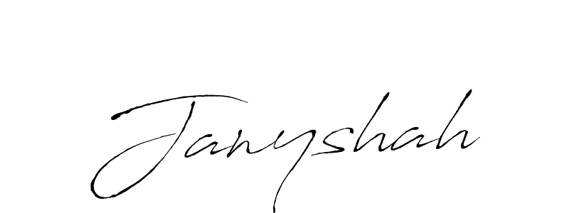 Design your own signature with our free online signature maker. With this signature software, you can create a handwritten (Antro_Vectra) signature for name Janyshah. Janyshah signature style 6 images and pictures png