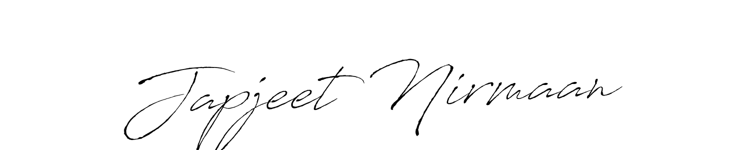 if you are searching for the best signature style for your name Japjeet Nirmaan. so please give up your signature search. here we have designed multiple signature styles  using Antro_Vectra. Japjeet Nirmaan signature style 6 images and pictures png