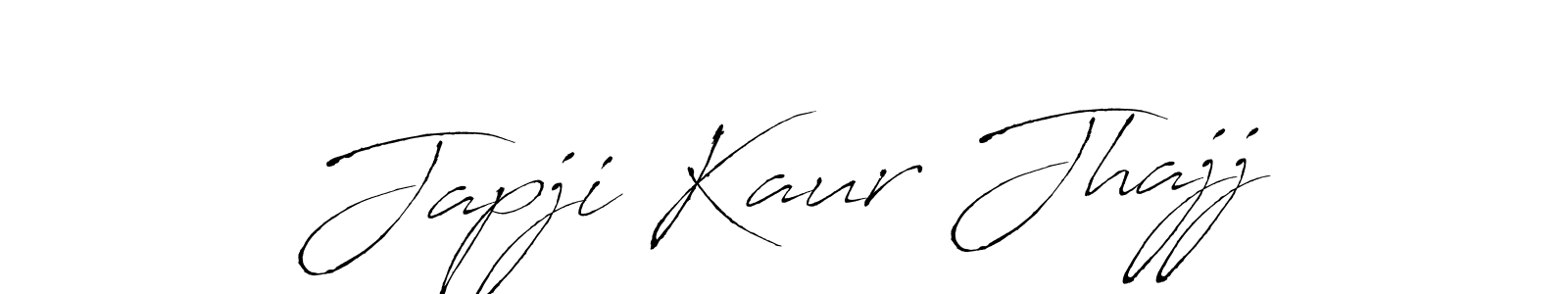 Antro_Vectra is a professional signature style that is perfect for those who want to add a touch of class to their signature. It is also a great choice for those who want to make their signature more unique. Get Japji Kaur Jhajj name to fancy signature for free. Japji Kaur Jhajj signature style 6 images and pictures png
