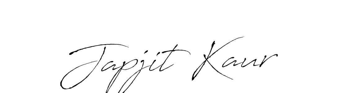 Create a beautiful signature design for name Japjit Kaur. With this signature (Antro_Vectra) fonts, you can make a handwritten signature for free. Japjit Kaur signature style 6 images and pictures png