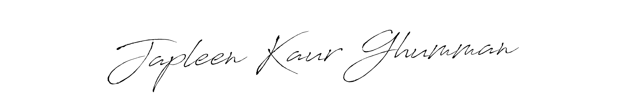 Make a short Japleen Kaur Ghumman signature style. Manage your documents anywhere anytime using Antro_Vectra. Create and add eSignatures, submit forms, share and send files easily. Japleen Kaur Ghumman signature style 6 images and pictures png