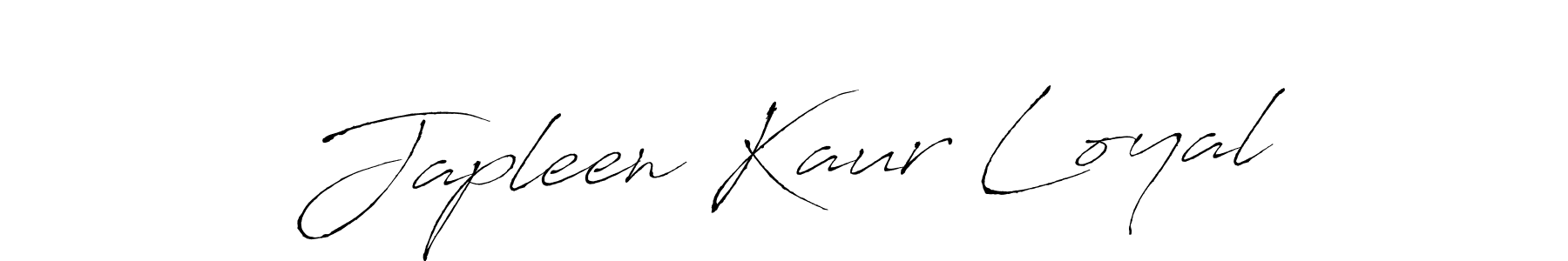 Japleen Kaur Loyal stylish signature style. Best Handwritten Sign (Antro_Vectra) for my name. Handwritten Signature Collection Ideas for my name Japleen Kaur Loyal. Japleen Kaur Loyal signature style 6 images and pictures png