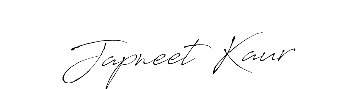 How to make Japneet Kaur name signature. Use Antro_Vectra style for creating short signs online. This is the latest handwritten sign. Japneet Kaur signature style 6 images and pictures png
