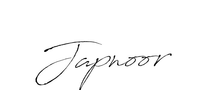 Japnoor stylish signature style. Best Handwritten Sign (Antro_Vectra) for my name. Handwritten Signature Collection Ideas for my name Japnoor. Japnoor signature style 6 images and pictures png