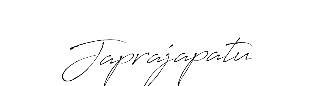 Design your own signature with our free online signature maker. With this signature software, you can create a handwritten (Antro_Vectra) signature for name Japrajapatu. Japrajapatu signature style 6 images and pictures png