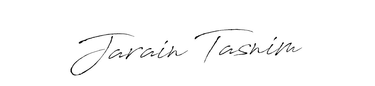 Make a beautiful signature design for name Jarain Tasnim. With this signature (Antro_Vectra) style, you can create a handwritten signature for free. Jarain Tasnim signature style 6 images and pictures png