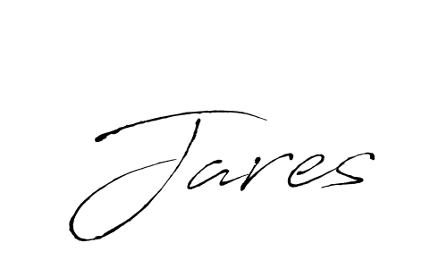 Use a signature maker to create a handwritten signature online. With this signature software, you can design (Antro_Vectra) your own signature for name Jares. Jares signature style 6 images and pictures png