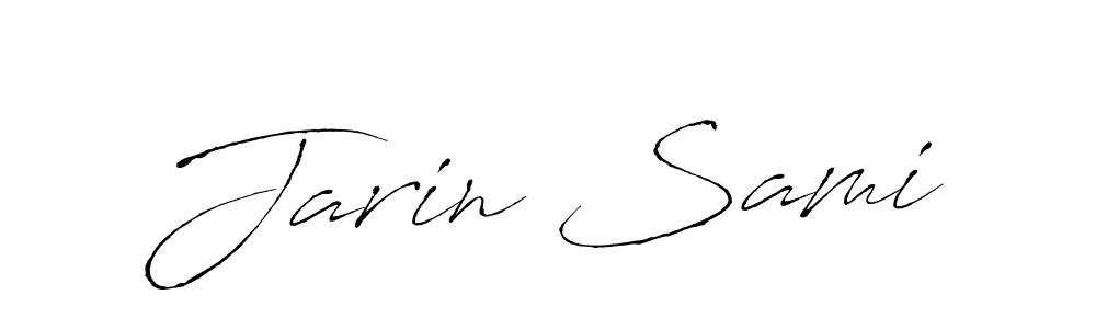 Make a beautiful signature design for name Jarin Sami. With this signature (Antro_Vectra) style, you can create a handwritten signature for free. Jarin Sami signature style 6 images and pictures png