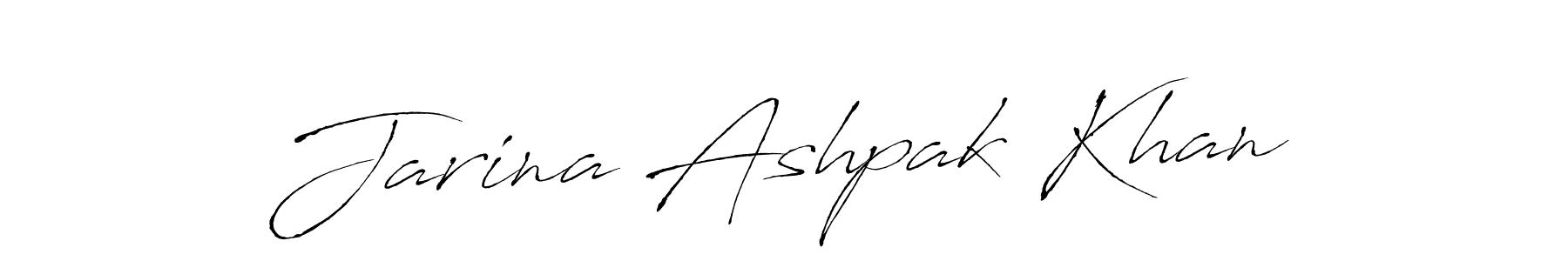 Jarina Ashpak Khan stylish signature style. Best Handwritten Sign (Antro_Vectra) for my name. Handwritten Signature Collection Ideas for my name Jarina Ashpak Khan. Jarina Ashpak Khan signature style 6 images and pictures png