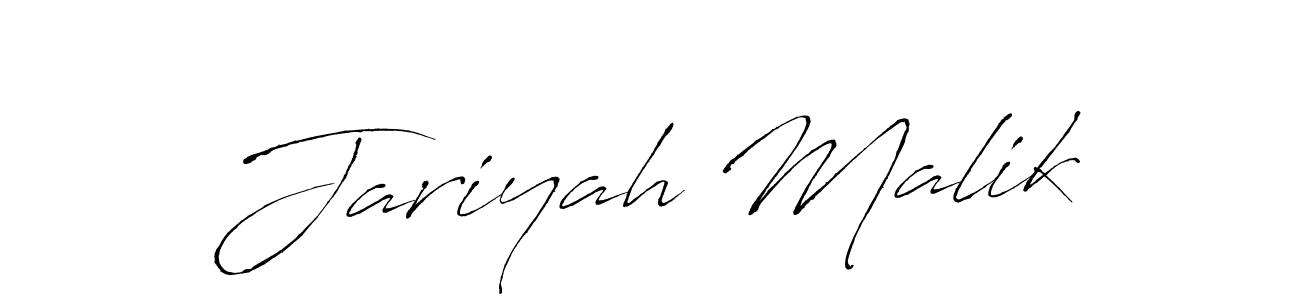 Use a signature maker to create a handwritten signature online. With this signature software, you can design (Antro_Vectra) your own signature for name Jariyah Malik. Jariyah Malik signature style 6 images and pictures png