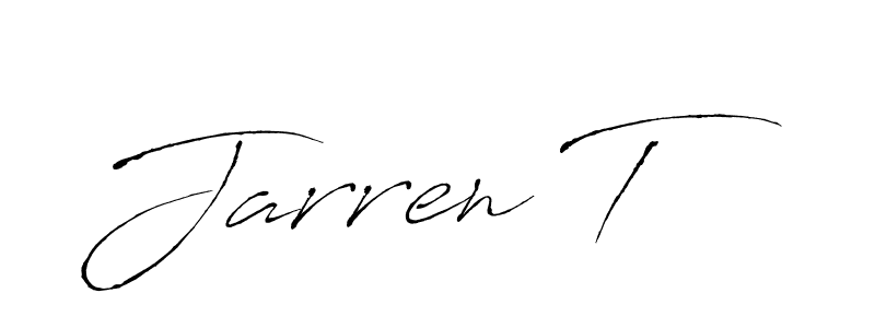 Create a beautiful signature design for name Jarren T. With this signature (Antro_Vectra) fonts, you can make a handwritten signature for free. Jarren T signature style 6 images and pictures png