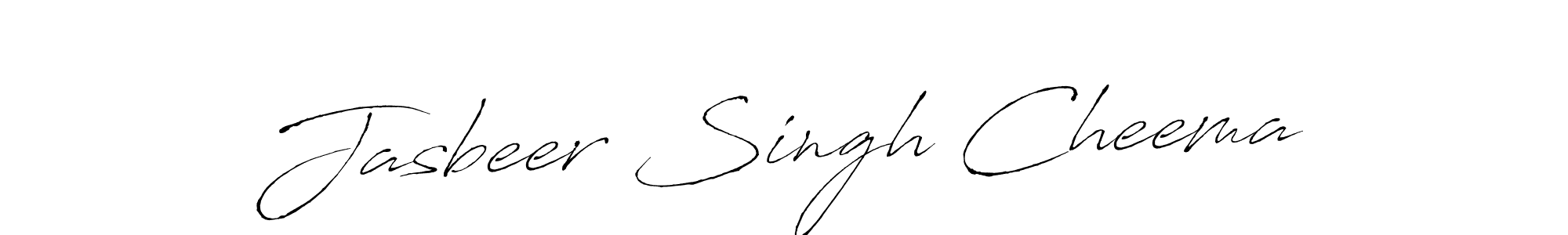 Create a beautiful signature design for name Jasbeer Singh Cheema. With this signature (Antro_Vectra) fonts, you can make a handwritten signature for free. Jasbeer Singh Cheema signature style 6 images and pictures png