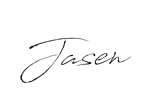 Jasen stylish signature style. Best Handwritten Sign (Antro_Vectra) for my name. Handwritten Signature Collection Ideas for my name Jasen. Jasen signature style 6 images and pictures png