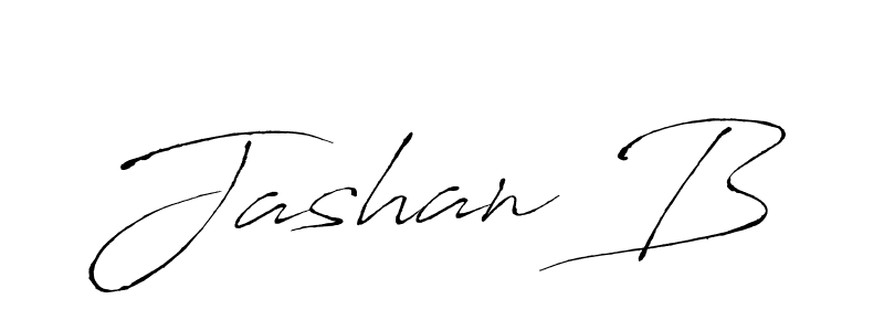 Make a beautiful signature design for name Jashan B. With this signature (Antro_Vectra) style, you can create a handwritten signature for free. Jashan B signature style 6 images and pictures png