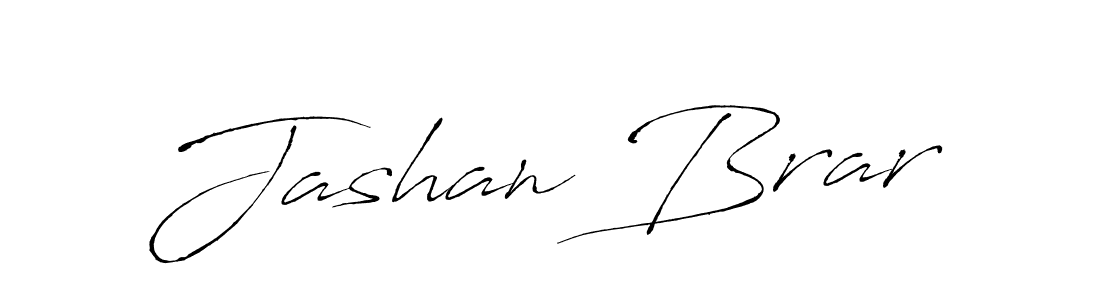 Design your own signature with our free online signature maker. With this signature software, you can create a handwritten (Antro_Vectra) signature for name Jashan Brar. Jashan Brar signature style 6 images and pictures png