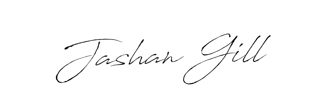 How to make Jashan Gill name signature. Use Antro_Vectra style for creating short signs online. This is the latest handwritten sign. Jashan Gill signature style 6 images and pictures png