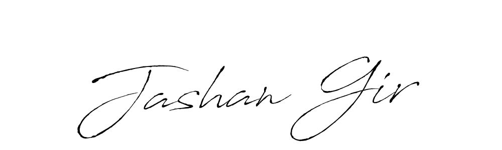 How to make Jashan Gir name signature. Use Antro_Vectra style for creating short signs online. This is the latest handwritten sign. Jashan Gir signature style 6 images and pictures png