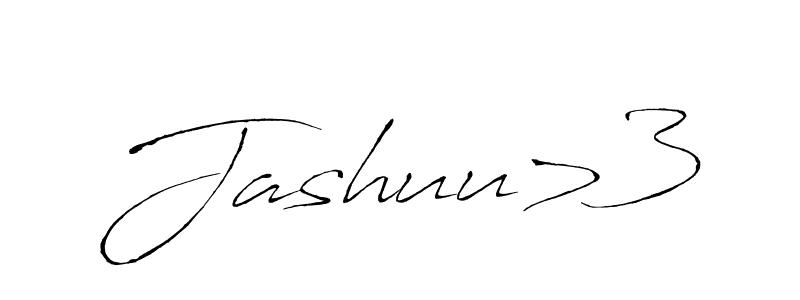 Design your own signature with our free online signature maker. With this signature software, you can create a handwritten (Antro_Vectra) signature for name Jashuu>3. Jashuu>3 signature style 6 images and pictures png