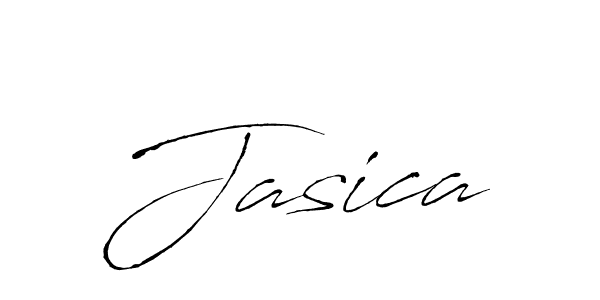 Design your own signature with our free online signature maker. With this signature software, you can create a handwritten (Antro_Vectra) signature for name Jasica. Jasica signature style 6 images and pictures png