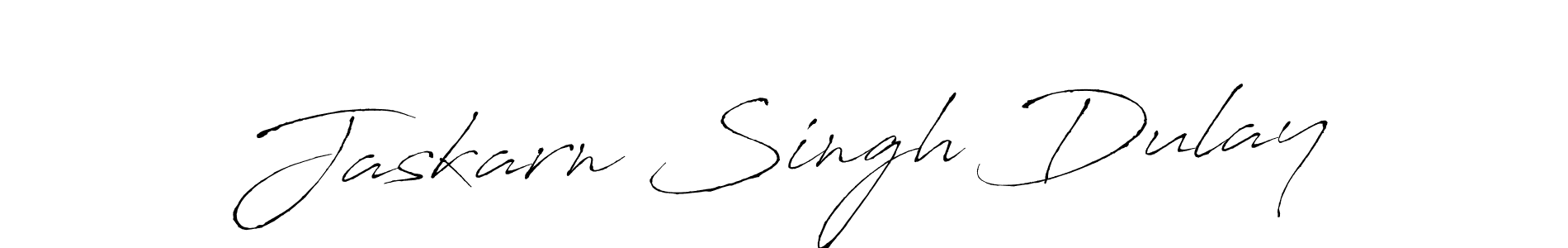 You should practise on your own different ways (Antro_Vectra) to write your name (Jaskarn Singh Dulay) in signature. don't let someone else do it for you. Jaskarn Singh Dulay signature style 6 images and pictures png