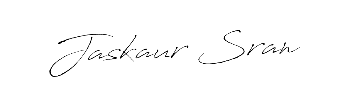 How to make Jaskaur Sran name signature. Use Antro_Vectra style for creating short signs online. This is the latest handwritten sign. Jaskaur Sran signature style 6 images and pictures png