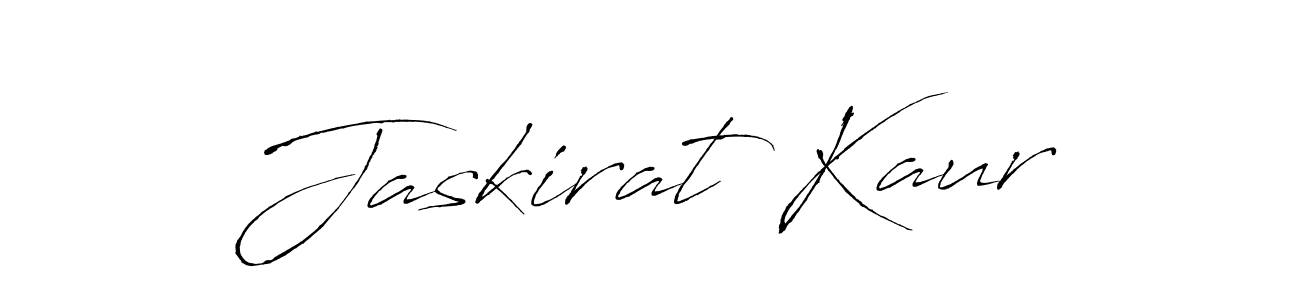 Create a beautiful signature design for name Jaskirat Kaur. With this signature (Antro_Vectra) fonts, you can make a handwritten signature for free. Jaskirat Kaur signature style 6 images and pictures png