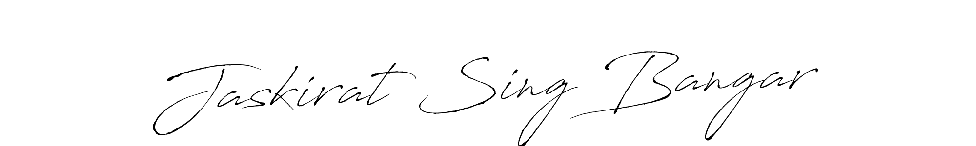 Create a beautiful signature design for name Jaskirat Sing Bangar. With this signature (Antro_Vectra) fonts, you can make a handwritten signature for free. Jaskirat Sing Bangar signature style 6 images and pictures png