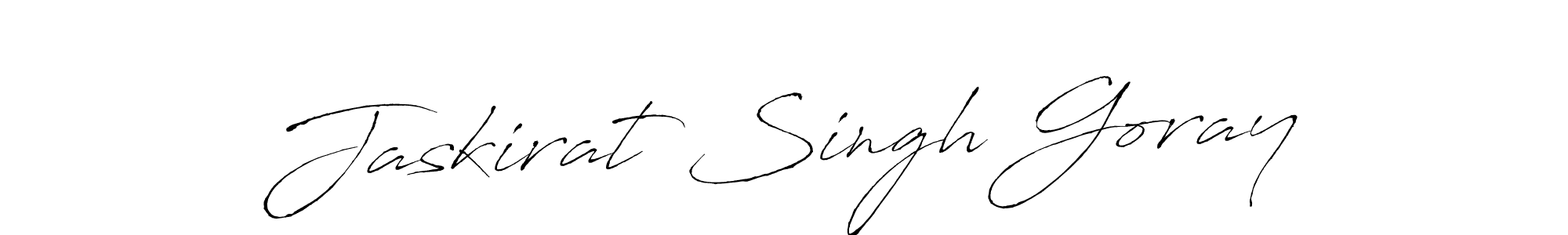Create a beautiful signature design for name Jaskirat Singh Goray. With this signature (Antro_Vectra) fonts, you can make a handwritten signature for free. Jaskirat Singh Goray signature style 6 images and pictures png