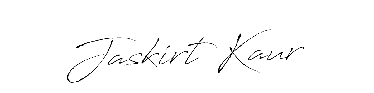 Design your own signature with our free online signature maker. With this signature software, you can create a handwritten (Antro_Vectra) signature for name Jaskirt Kaur. Jaskirt Kaur signature style 6 images and pictures png