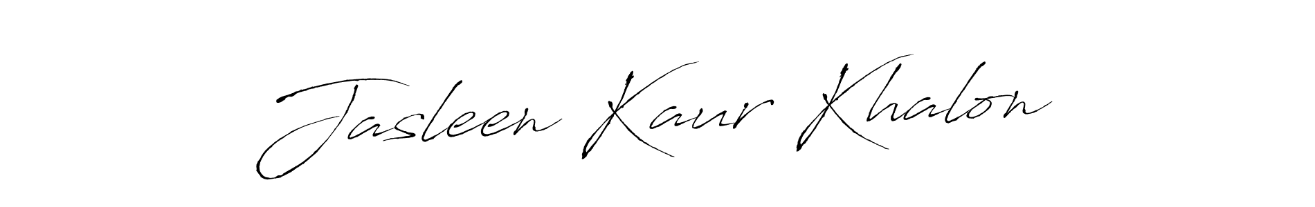 Jasleen Kaur Khalon stylish signature style. Best Handwritten Sign (Antro_Vectra) for my name. Handwritten Signature Collection Ideas for my name Jasleen Kaur Khalon. Jasleen Kaur Khalon signature style 6 images and pictures png