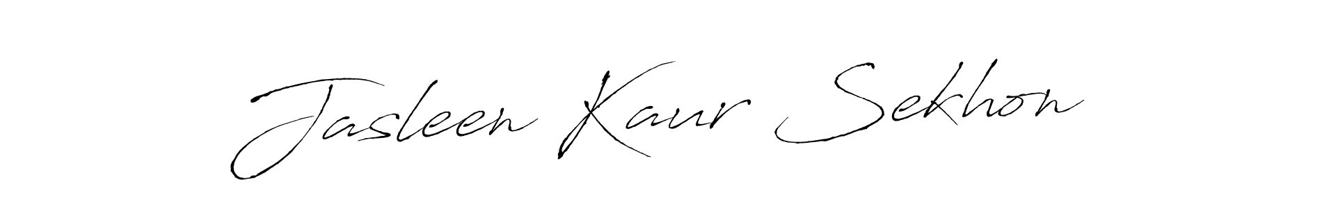 How to make Jasleen Kaur Sekhon signature? Antro_Vectra is a professional autograph style. Create handwritten signature for Jasleen Kaur Sekhon name. Jasleen Kaur Sekhon signature style 6 images and pictures png