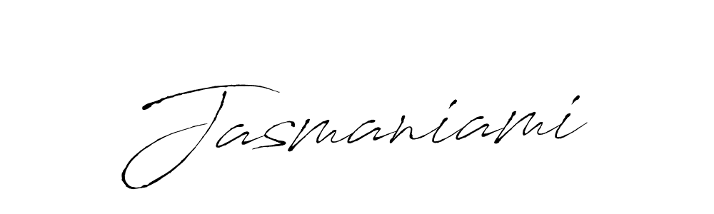 Use a signature maker to create a handwritten signature online. With this signature software, you can design (Antro_Vectra) your own signature for name Jasmaniami. Jasmaniami signature style 6 images and pictures png