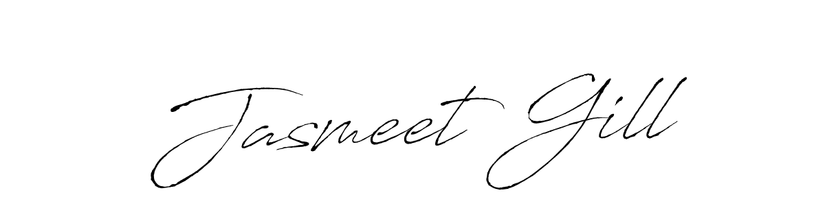 How to make Jasmeet Gill name signature. Use Antro_Vectra style for creating short signs online. This is the latest handwritten sign. Jasmeet Gill signature style 6 images and pictures png
