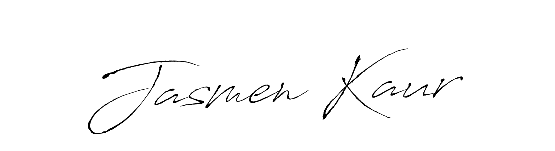 Make a beautiful signature design for name Jasmen Kaur. With this signature (Antro_Vectra) style, you can create a handwritten signature for free. Jasmen Kaur signature style 6 images and pictures png