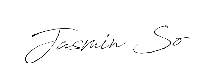 The best way (Antro_Vectra) to make a short signature is to pick only two or three words in your name. The name Jasmin So include a total of six letters. For converting this name. Jasmin So signature style 6 images and pictures png