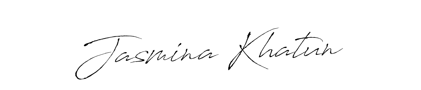 Make a beautiful signature design for name Jasmina Khatun. With this signature (Antro_Vectra) style, you can create a handwritten signature for free. Jasmina Khatun signature style 6 images and pictures png