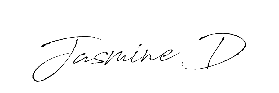 How to make Jasmine D signature? Antro_Vectra is a professional autograph style. Create handwritten signature for Jasmine D name. Jasmine D signature style 6 images and pictures png